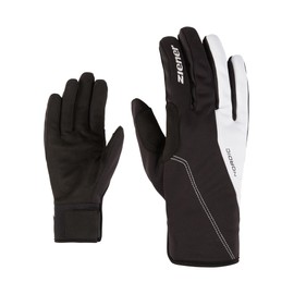 Ziener Women's ULTIMANA Cross-Country Skiing/Nordic/Crosscountry Gloves, Soft-Shell, Extra Warm, Primaloft, Black, White, 7.5