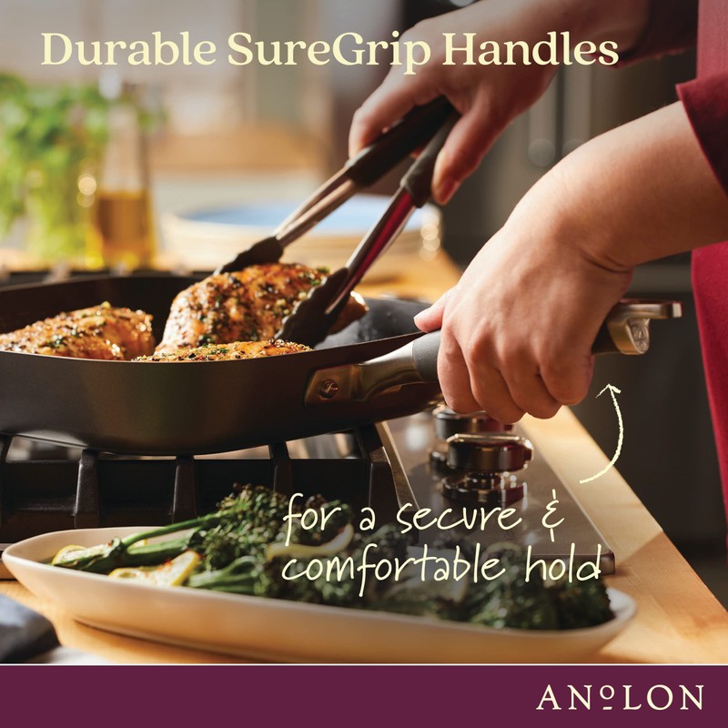 Anolon Advanced Home Hard Anodized Nonstick Deep Square Grill/Griddle Pan