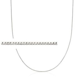 Ross-Simons Italian 1mm Sterling Silver Box-Chain Necklace. 20 inches