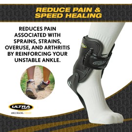 Ankle Brace Designed to Provide Maximum Support and Protection for Individuals Dealing with Chronic Ankle Instability, Arthritis, or Recovering from Moderate to Severe Ankle Injuries. - Small