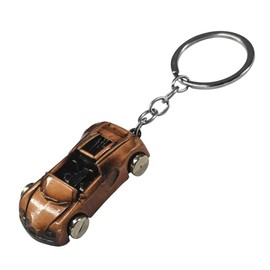 LHDOS Creative 3D Car Model Keychain - Mini Metal Key Chain Car Shape Keyring Present for Men Women - Universal Cute Key Holder Auto Accessories for Smart Key Fob (Red)