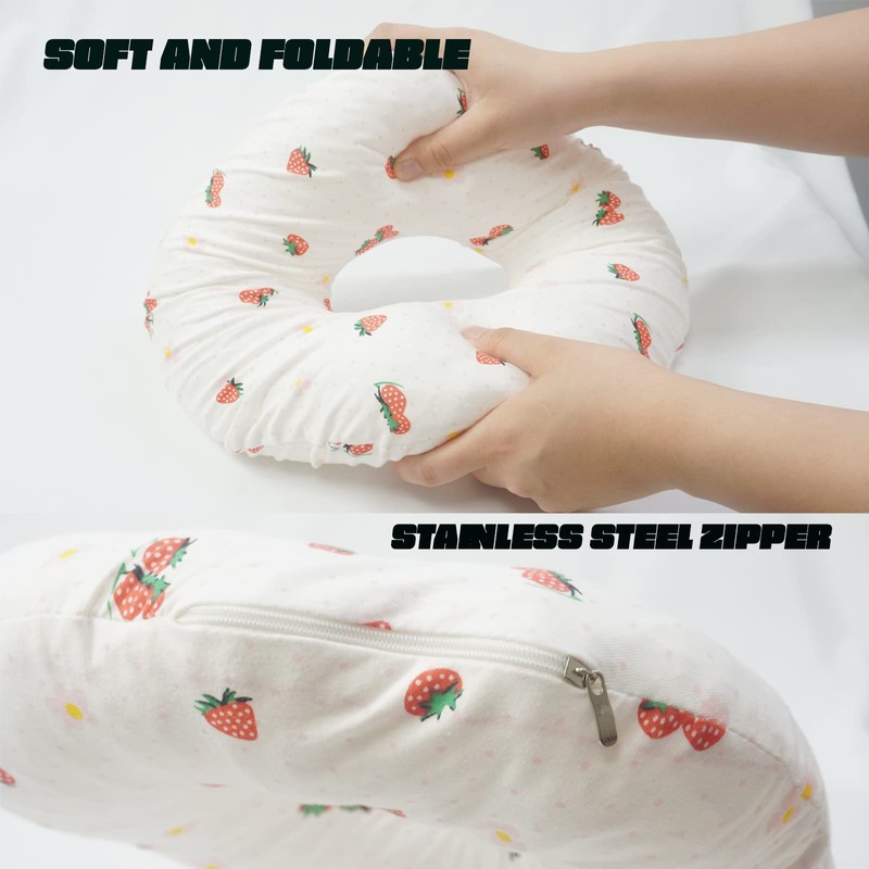 Ear Piercing Pillow for Side Sleepers With Ear Hole, 11"