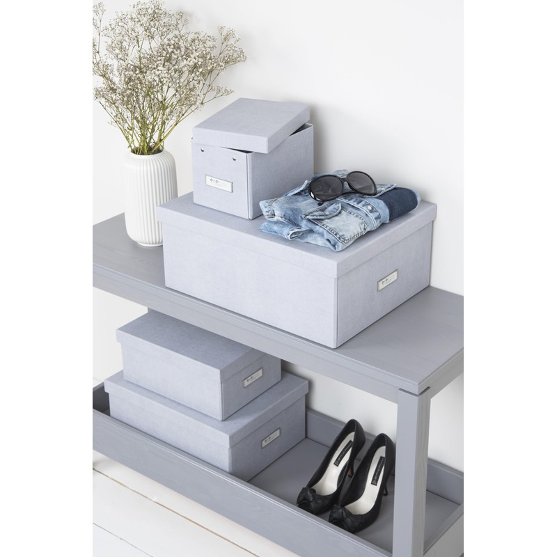 BIGSO KARIN Small Storage Box with Lid - Sturdy Organiser