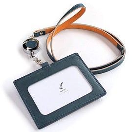 Japanese Stationery Original Tochigi Leather Genuine Leather ID Card Case/ID Card Holder, Navy