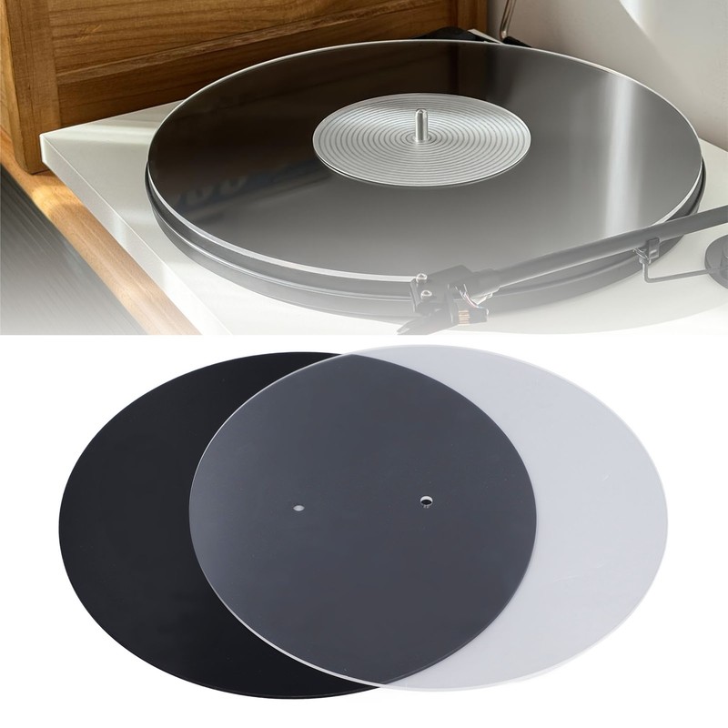 2Pcs Acrylic Turntable Slipmat Record Platter Player 12in Vinyl Slip