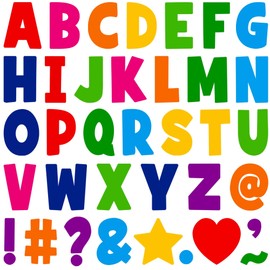 108 PCS Letter Stickers Large 4 Inch Bulletin Board Letters 12 Sheets Vinyl Self Adhesive Alphabet Stickers for Bulletin Board Education Poster Board Classroom Display Craft Home Wall Decor(Colorful)