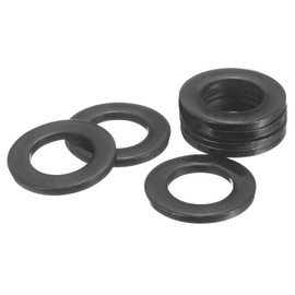 sourcing map 8Pcs M16 304 Stainless Steel Flat Washers, ID 16mm, OD 30mm, Thickness 3mm Round Metal Washers for Screws Bolts, Outdoor Construction, Black