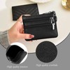 YueJieSelected Ladies Genuine Leather Wallet with Key Ring, black, Modern