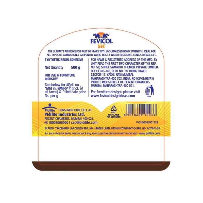 Pidilite Fevicol SH - Ultimate woodworking adhesive 500gm, white (DHR_080)