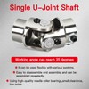 cciyu Chrome Steering joints 13/16-36 Spline X 3/4" DD U-Joint
