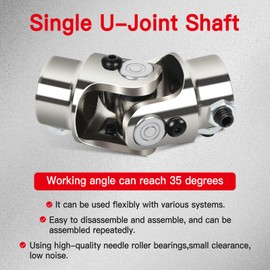 cciyu Chrome Steering joints 13/16-36 Spline X 3/4" DD U-Joint Shaft