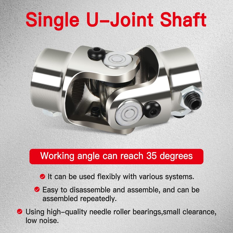 cciyu Chrome Steering joints 13/16-36 Spline X 3/4" DD U-Joint