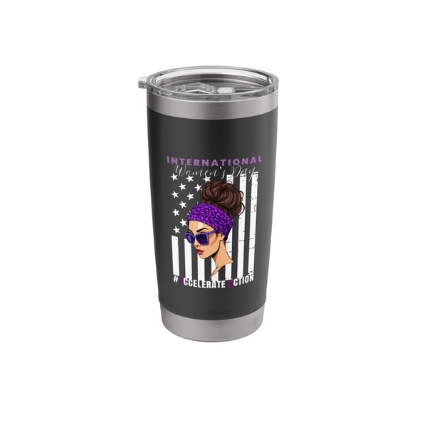 Accelerate Action Happy International Women's Day 2025 Girls Stainless Steel