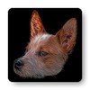 Fractal Artworks Australian Cattle Dog - Red Heeler Coaster with