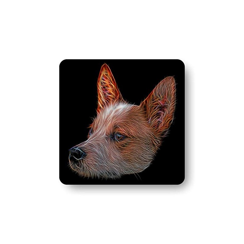 Fractal Artworks Australian Cattle Dog - Red Heeler Coaster with
