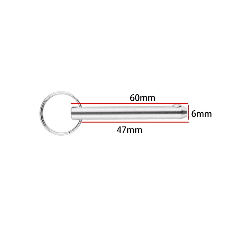 Leliafleury 5Pcs Quick Release Pins 6mm x 60mm Carbon Steel