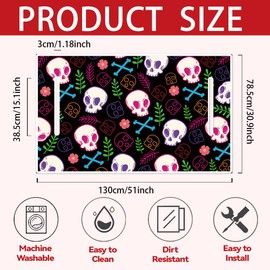 WEBEEDY Golf Cart Seat Cover Skull Universal Golf Cart Seat Cover Cushion Cover For Most 2 Seat Golf Cart Seat Towel Suitable For All Weather Conditions 130 x 78.5 cm