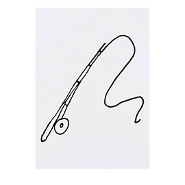 'Fishing Rod' Temporary Tattoo - Water Resistant, Skin-Safe, Non-Toxic Transfer (TO00023052)