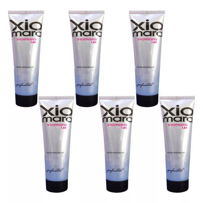 Xiomara Gel Cabello Maxima Fijación Aspecto Húmedo 250g 6 Pz