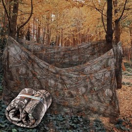 ZerUprin 5x19.7Ft Camouflage Netting - Fine Mesh Hunting Camo Netting - Camo Ground Blinds Mesh Net for Hunting Shooting Party Decoration Camping Photograph Car Cover Sunshade