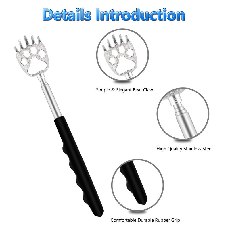 YIMICOO 6 Pack Telescoping Back Scratcher - Bear Claw Back