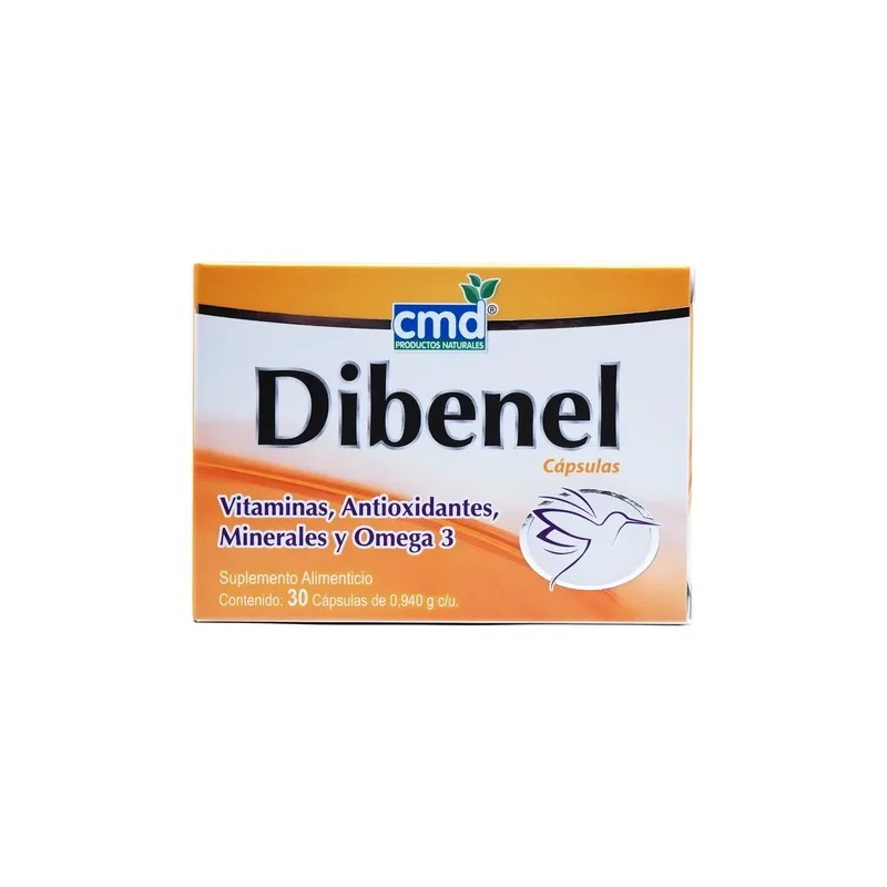 Dibenel Vitaminas minerales antioxidantes omega 3 30 capsulas CMD