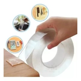 RIVERSOFY Cinta Mágica Doble Cara Pega Fácil Lavable Reutilizable 3 Mt