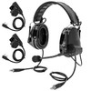 HEARFALCOM Dual Communication COMTA III Tactical Headset with PTT Adapters