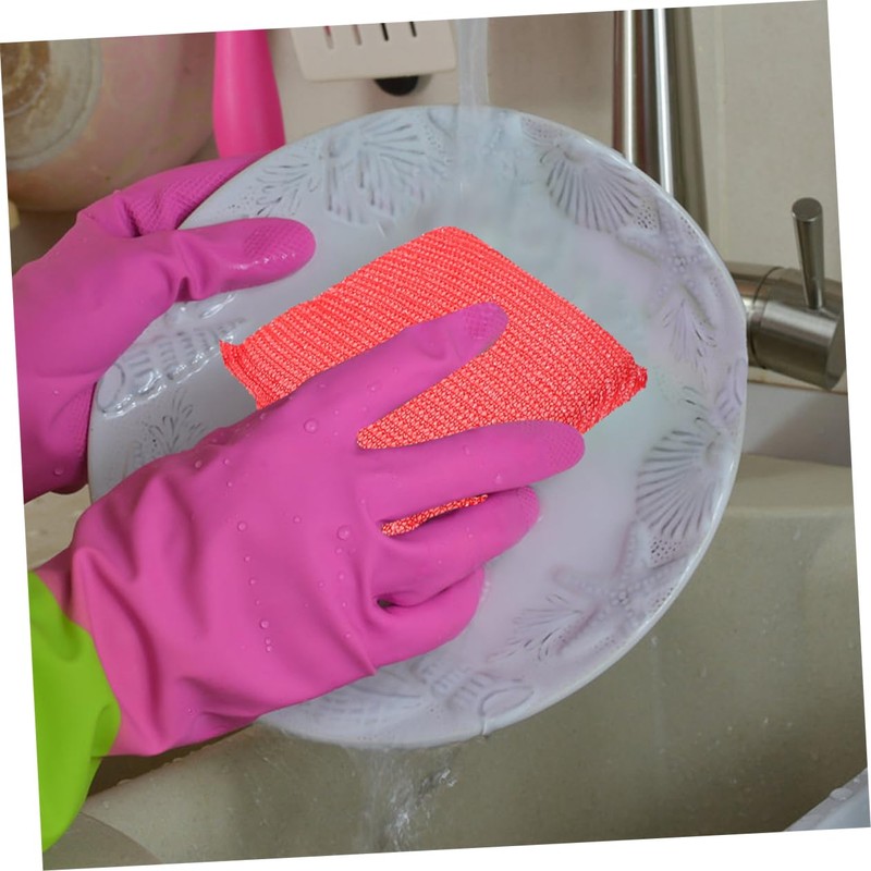 IWOWHERO Heavy Duty Dish Scrubbers 24pcs Reusable Dishwashing Sponges Soft