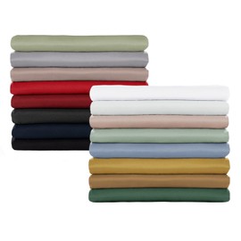 Blumtal Flat Sheet 160 x 275 cm - Easy care bed sheet made from soft, brushed microfibre fabric, without elastic, summer green