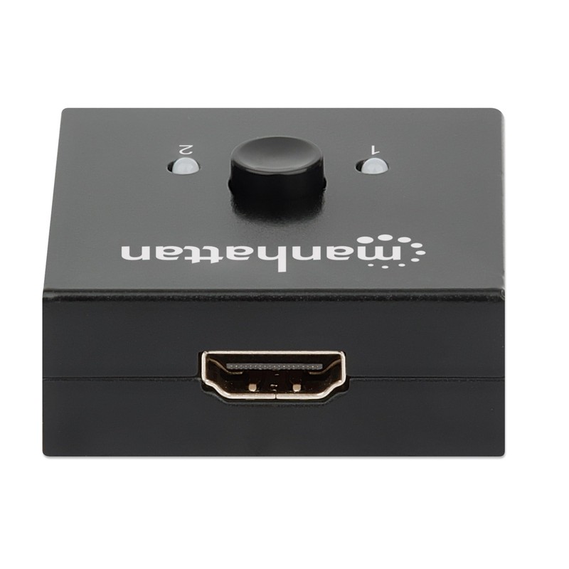 Manhattan Products 4K BI-Directional 2-Port HDMI Splitter/Switch, 4K@30Hz, Manual Selection,