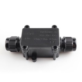 CTWHA Outdoor Waterproof Junction Box IP65 2 Way Junction Box 5 to 15mm Lighting Waterproof Power Box Cable Connector For Module Lamp Street Lamp Tunnel Lamp Black