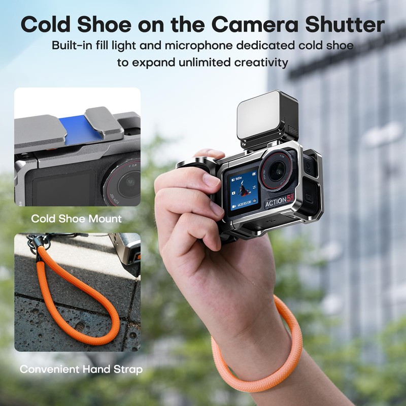 REYGEAK Aluminum Street Grip Kit for DJI OSMO Action 5