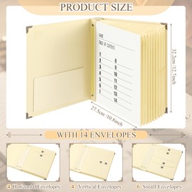 Marspark Important Document Organizer with Labels, Expanding File Folder, Family Document Organizer Binder for Important Papers, Letters, Photos, Passports(Yellow)