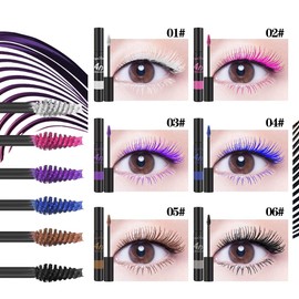 Popular Product: Color Mascara, Cosplay, 4D Curl Mascara, Cosplay, Eyelashes, Enhances 3D Appearance of Eyes, Long Keeping, Sweat-proof, High Coloring, All-Day Makeup, Waterproof (02# Rose Red)