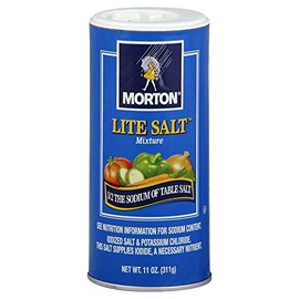 Morton Salt Lite Salt, 11 Ounce (Pack of 12)