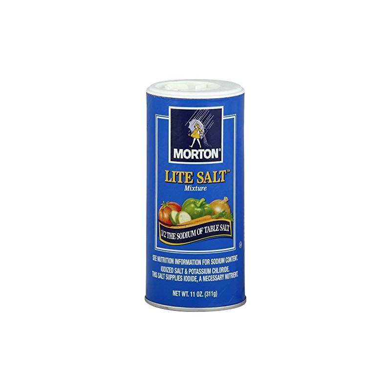 Morton Salt Lite Salt, 11 Ounce (Pack of 12)