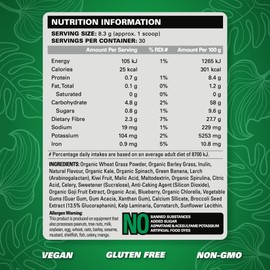 EHP Labs OxyGreens Daily Super Greens Powder - Green Superfood, Spirulina Herbal Supplement with Prebiotic Fibre, Alkalizing Forest Berries & Immunity Wellness Support, 30 Serves (Crisp Apple)