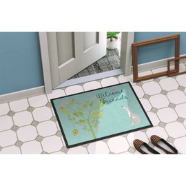 Caroline's Treasures BB7636MAT Welcome Friends Italian Greyhound Indoor or Outdoor Mat 18x27, 18H X 27W, Multicolor