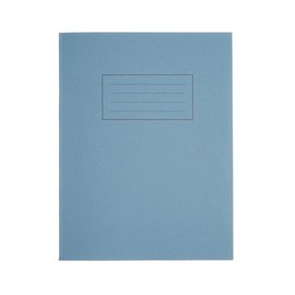 school exercise book ruled and margin 229x178mm blue cover x 1 single notebook
