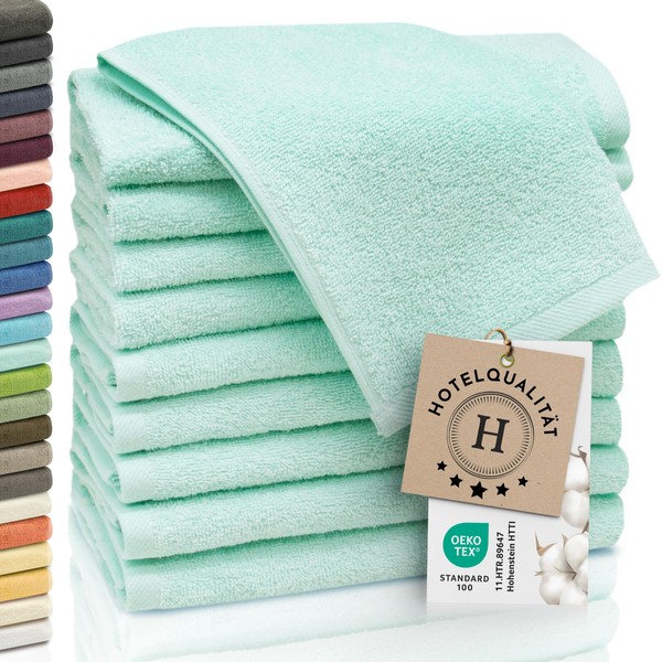 ZOLLNER Guest Towels, Set of 10, Soft and Absorbent, Washable