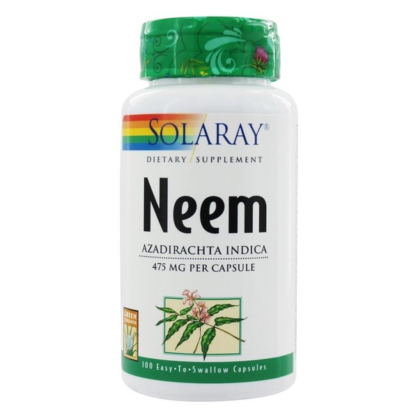 Solaray Neem Leaf, Veg Cap (Btl-Plastic) 460mg | 100ct