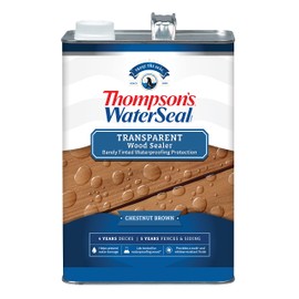 Thompson’s WaterSeal Transparent Waterproofing Wood Stain and Sealer, Chestnut Brown, 1 Gallon