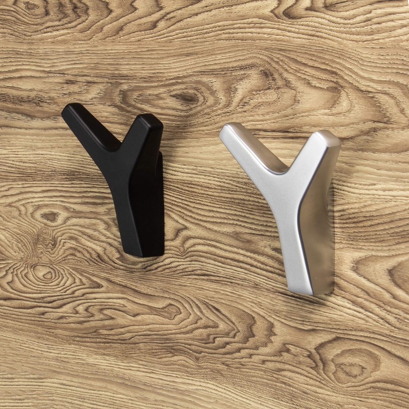 Gedotec Marion Double Coat Hook Square Matt Chrome Coat Hook