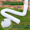 2 Pack Rain Gutter Downspout Extensions, Upgraded Flexible Drain Downspout