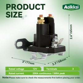 AOLKKSI 12V 3 Terminal 108-5349-00 Starter Solenoid for Ba-d Boy Zero Turn Mowers ZT CZT MZ MTD Cub-Cadet - Replaces 925-1426A 725-1426 725-0771 725-0530 925-0771