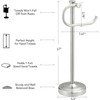 BESy 17 Inch Brushed Nickel Stand Towel Bar Hanger Hand