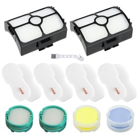 Alrens HZ3002 Replacement Filters and Odor Kit for Shark HZ3002 HZ3000 Stratos Ultralight Corded Stick Vacuum, 2 Filter + 4 Foam & Felt + 4 Odor Neutralizer Cartridges