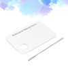HUSHUI Clear Acrylic Makeup Mixing Palette with Stainless Steel Spatula