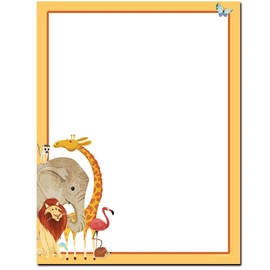 Zoo Animals Letterhead Letterhead Laser & Inkjet Printer Paper (25 Sheets)